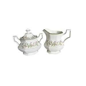 Johnson Brothers England Creamer & Sugar China Set (VINTAGE)